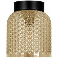 Kaja Capri lampa podsufitowa 1x15 W czarna-bursztynowa K-5622