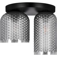 Kaja Inga lampa podsufitowa 2x15 W czarna-grafitowa K-5634