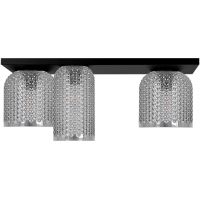 Kaja Inga lampa podsufitowa 3x15 W czarna-grafitowa K-5636