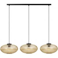 Kaja Drop lampa wisząca 3x15 W czarna-bursztynowa K-5675