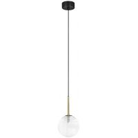 Kaja Aura lampa wisząca 1x10 W czarna-przezroczysta K-5680