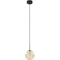 Kaja Giro lampa wisząca 1x10 W czarna-złota-bursztynowa K-5685