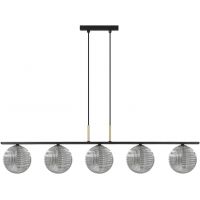 Kaja Fado lampa wisząca 5x10 W czarna-złota-grafitowa K-5693