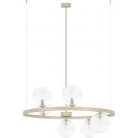 Kaja Tesoro lampa wisząca 6x10 W przezroczysta-beżowa K-5700