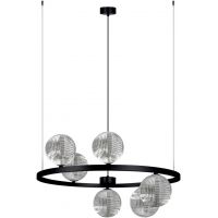 Kaja Monza lampa wisząca 6x10 W czarna-grafitowa K-5703