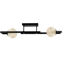 Kaja Emir lampa podsufitowa 2x10 W czarna-bursztynowa K-5765