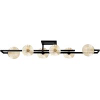 Kaja Emir lampa podsufitowa 6x10 W czarna-bursztynowa K-5767