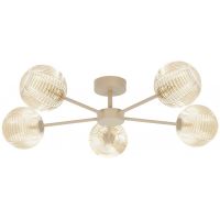Kaja Jukon lampa podsufitowa 5x10 W bursztynowa-beżowa K-5714