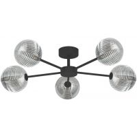 Kaja Greta lampa podsufitowa 5x10 W czarna-grafitowa K-5717
