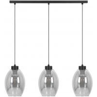 Kaja Balbo lampa wisząca 3x15 W czarna-przydymiona K-5721