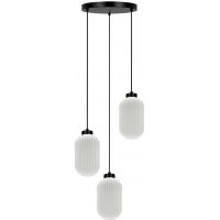 Kaja Vilar lampa wisząca 3x15 W biała-czarna K-5735