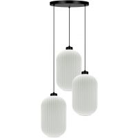 Kaja Vilar lampa wisząca 3x15 W biała-czarna K-5736