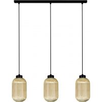 Kaja Fadiga lampa wisząca 3x15 W czarna-bursztynowa K-5744