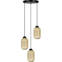 Kaja Fadiga lampa wisząca 3x15 W czarna-bursztynowa K-5745