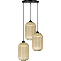Kaja Fadiga lampa wisząca 3x15 W czarna-bursztynowa K-5746