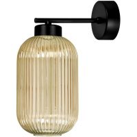 Kaja Fadiga kinkiet 1x15 W czarny-bursztynowy K-5747