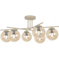 Kaja Felix lampa podsufitowa 6x10 W bursztynowa-beżowa K-5784