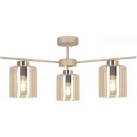 Kaja Vanes lampa podsufitowa 3x15 W złota-bursztynowa-beżowa K-5811