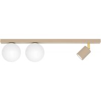 Kaja Aspa lampa podsufitowa 3x10 W biała-złota-beżowa K-5830