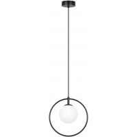 Kaja Geo lampa wisząca 1x10 W biała-czarna K-3837
