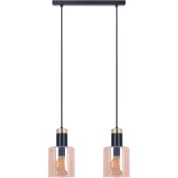 Kaja Alto lampa wisząca 2x40W czarny/bursztynowy K-5256