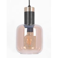 Kaja Doka lampa wisząca 2x40W czarny/bursztynowy K-5266