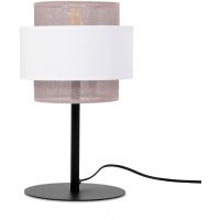Kaja Cezar lampa stołowa 1x40 W biała-beżowa K-5276