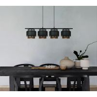 Kaja Amos lampa wisząca 4x40W czarny/złoty K-5283