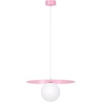 Kaja Robin lampa wisząca 1x10 W biała-różowa K-5441