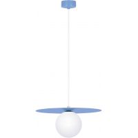 Kaja Robin lampa wisząca 1x10 W biała-niebieska K-5446