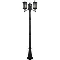 Kaja Chicago lampa stojąca zewnętrzna 3x60 W czarna K-8218