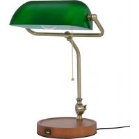 Kaja Bank lampa stołowa 1x15 W zielona K-MT-208