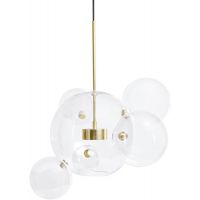 Moosee Capri lampa wisząca 2x7 W czarna-przezroczysta-złota MSE1501100545
