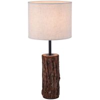 Leuchten Direkt Bark lampa stołowa 1x40W drewno/czarny/beżowy 11233-79