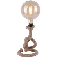 Leuchten Direkt Rope lampa stołowa 1x15W czarny/brązowy 15480-18