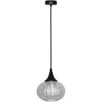 Ledea Exeter lampa wisząca 1x40W przezroczysta/czarna 50101275
