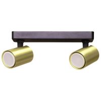 Light Prestige Snow lampa podsufitowa 2x50W czarna/złota LP-731/2WGD