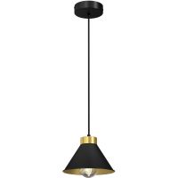 Luminex Demet lampa wisząca 1x60W czarny/złoty 0627