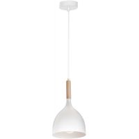 Luminex Noak Wood lampa wisząca 1x60W biały/drewno 1194