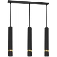 Luminex Reno lampa wisząca 3x8W czarny/złoty 1555