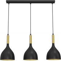Luminex Noak lampa wisząca 3x60W czarny/złoty 3891
