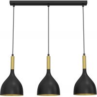 Luminex Noak lampa wisząca 3x15W czarny/złoty 3892