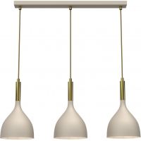 Luminex Noak lampa wisząca 3x60 W złota-beżowa 4006