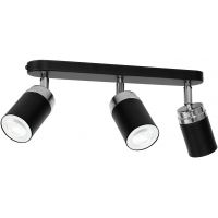 Luminex Reno lampa podsufitowa 3x8W czarny/chrom 5147