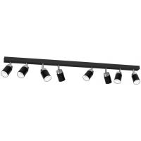 Luminex Reno lampa podsufitowa 8x8W czarny/chrom 5150