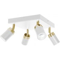 Luminex Reno lampa podsufitowa 4x8W biały/złoty 5157