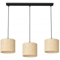Luminex Rattan lampa wisząca 3x60W rattan/czarny 5281