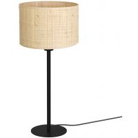 Luminex Rattan lampa stołowa 1x60W rattan/czarny 5285