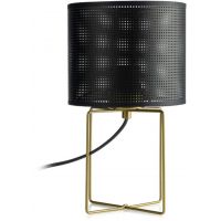 Luminex Loft Shade lampa stołowa 1x15W czarny/złoty 5292