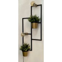 Luminex Flower Wall kinkiet 2x15W czarny/złoty 5337